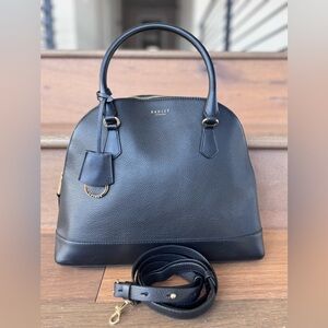 Radley London Black Anchor Mews Medium Dome Multiway Satchel